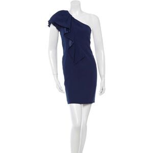 Navy blue Maje one-shoulder Mini Dress - Size XS